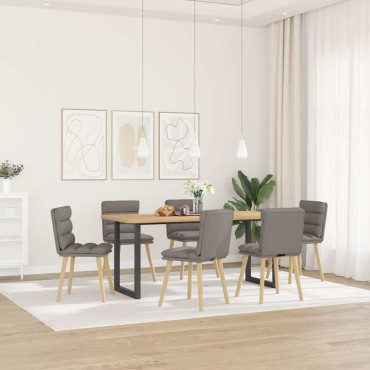 vidaXL Καρέκλες Τραπεζαρίας 6 τεμ. Χρώμα Taupe Υφασμάτινες 45x54x86 cm