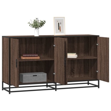 vidaXL Sideboard καφέ δρυς 134x35x76cm Κατασκευασμένο ξύλο 1 τεμ.