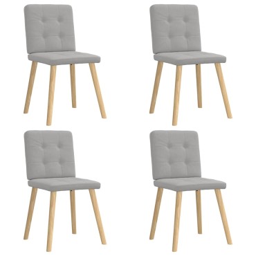 vidaXL Καρέκλες τραπεζαρίας 4 τεμ. Cloud Grey Fabric 45x54x86 cm