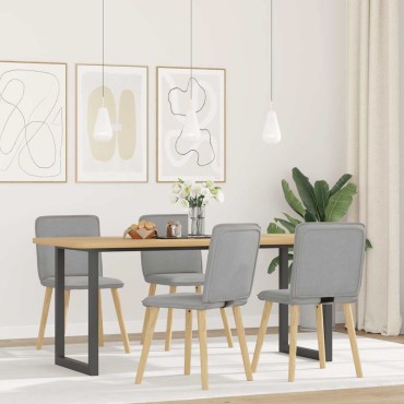 vidaXL Καρέκλες τραπεζαρίας 4 τεμ. Cloud Grey Fabric 45x54x86 cm