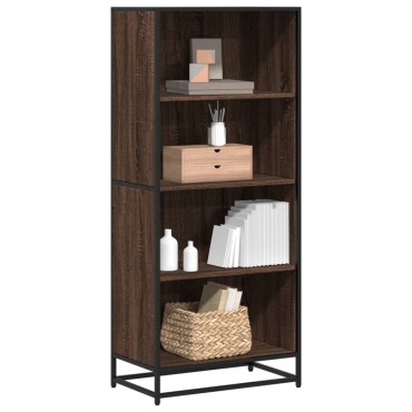 vidaXL Βιβλιοθήκη καφέ δρυς 60x35x139cm Ξύλινη κατασκευή 1 τεμ.