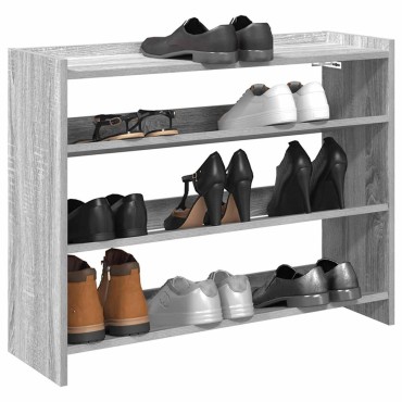 Ράφι παπουτσιών vidaXL Γκρι Sonoma 80x25x62cm Κατασκευασμένο ξύλο