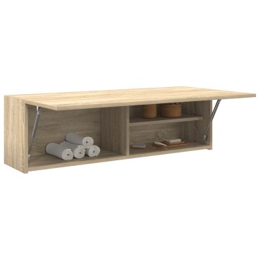 vidaXL Ντουλάπι τοίχου μπάνιου Sonoma Oak 100x25x30cm 1 τεμ.