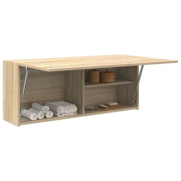 vidaXL Ντουλάπι τοίχου μπάνιου Sonoma Oak 100x25x40cm 1 τεμ.