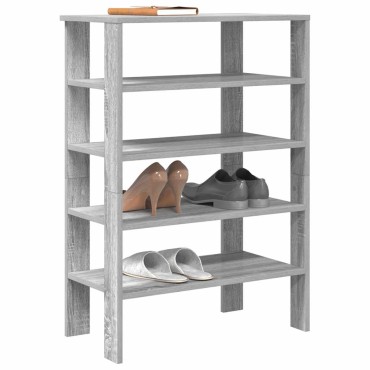 Ράφι παπουτσιών vidaXL Γκρι Sonoma 61x32x87,5cm Κατασκευασμένο ξύλο