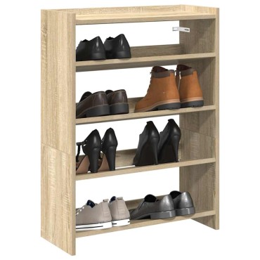 Ράφι παπουτσιών vidaXL Sonoma Oak 60x25x81cm Κατασκευασμένο ξύλο