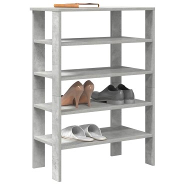 Ράφι παπουτσιών vidaXL Γκρι μπετόν 61x32x87,5cm Κατασκευασμένο ξύλο