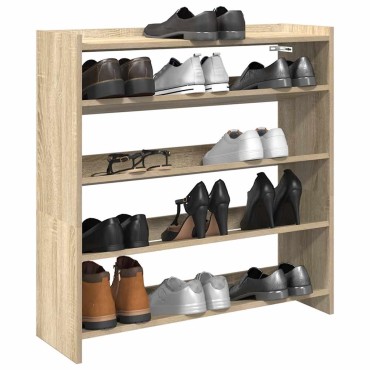 Ράφι παπουτσιών vidaXL Sonoma Oak 80x25x81cm Κατασκευασμένο ξύλο