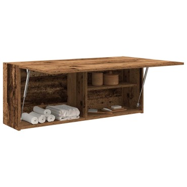vidaXL Ντουλάπι τοίχου μπάνιου Παλιό ξύλο 100x25x40cm 1 τεμ.