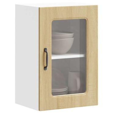 vidaXL ντουλάπι κουζίνας με γυάλινη πόρτα "Kalmar" Sonoma Oak 40x31x60cm