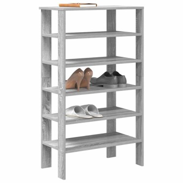 Ράφι παπουτσιών vidaXL Γκρι Sonoma 61x32x105cm Κατασκευασμένο ξύλο