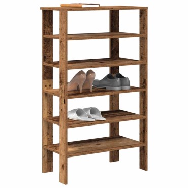 Ράφι παπουτσιών vidaXL Παλιό ξύλο 61x32x105 cm Κατασκευασμένο ξύλο