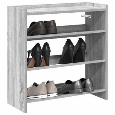 Ράφι παπουτσιών vidaXL Γκρι Sonoma 60x25x62cm Κατασκευασμένο ξύλο