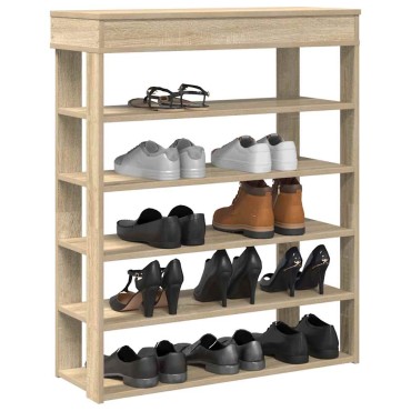 Ράφι παπουτσιών vidaXL Sonoma Oak 80x30x98cm Κατασκευασμένο ξύλο