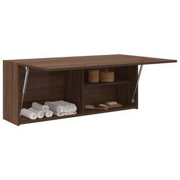 vidaXL ντουλάπι τοίχου μπάνιου καφέ δρυς 100x25x40cm