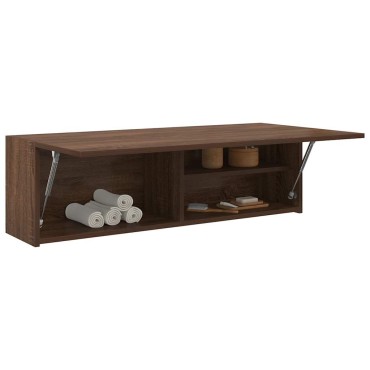 vidaXL ντουλάπι τοίχου μπάνιου καφέ δρυς 100x25x30cm