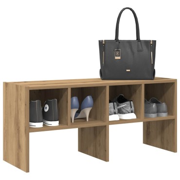 vidaXL Ράφι παπουτσιών στοιβαζόμενο Artisan Oak 89,5x30x40 cm