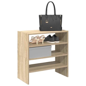 vidaXL Ράφια παπουτσιών 2 τμχ στοιβαζόμενα Sonoma Oak 60x30x30,5cm