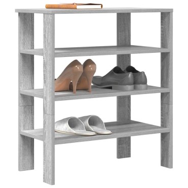 Ράφι παπουτσιών vidaXL Γκρι Sonoma 61x32x70cm Κατασκευασμένο ξύλο
