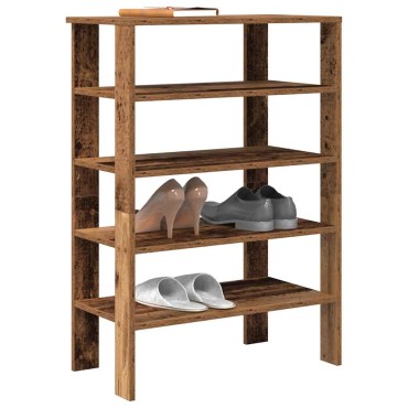 Ράφι παπουτσιών vidaXL Παλιό ξύλο 61x32x87,5 cm Κατασκευασμένο ξύλο