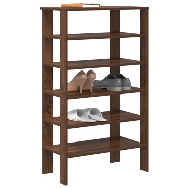 vidaXL Ράφι παπουτσιών καφέ δρυς 61x32x105cm Κατασκευασμένο ξύλο