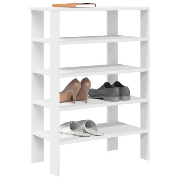 Ράφι παπουτσιών vidaXL Λευκό 61x32x87,5cm Κατασκευασμένο ξύλο