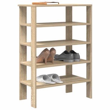 Ράφι παπουτσιών vidaXL Sonoma Oak 61x32x87,5cm Κατασκευασμένο ξύλο