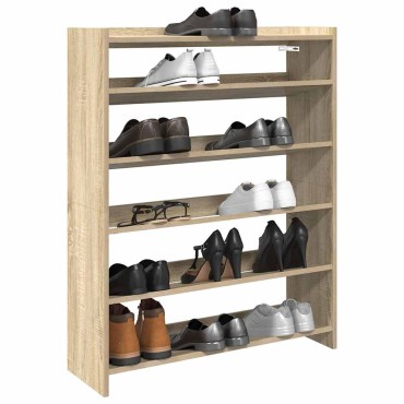 Ράφι παπουτσιών vidaXL Sonoma Oak 80x25x100cm Κατασκευασμένο ξύλο