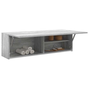 vidaXL Ντουλάπι τοίχου μπάνιου Γκρι Sonoma 100x25x30cm 1 τεμ.