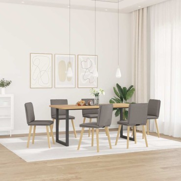 vidaXL Καρέκλες Τραπεζαρίας 6 τεμ. Χρώμα Taupe Υφασμάτινες 45x54x86 cm