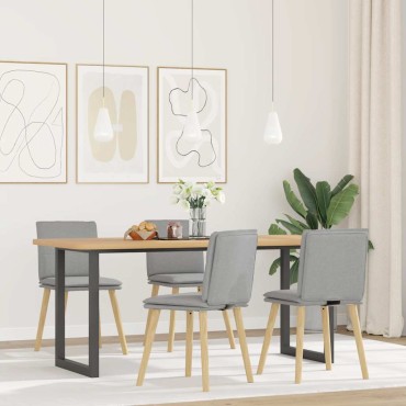 vidaXL Καρέκλες τραπεζαρίας 4 τεμ. Cloud Grey Fabric 45x54x86 cm