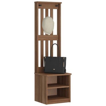 vidaXL Δέντρο χωλ "SANDENS" 45x40x159,5cmΠεύκο μασίφ ξύλο