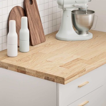 vidaXL πάγκος εργασίας κουζίνας 100x63,5x4cm στερεό δρυς ορθογώνιο