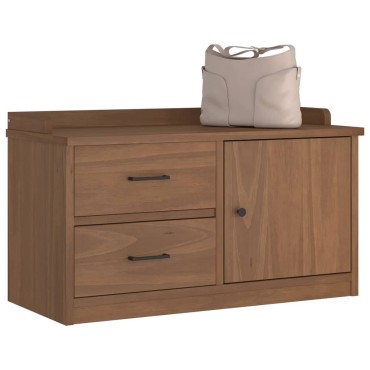 vidaXL Πάγκος διαδρόμου "SANDNES" 87x40x50cm Πεύκο μασίφ ξύλο 1 τεμ.