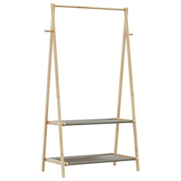 vidaXL Κρεμάστρα Ρούχων με Ράφια 96x45,5x150,5 εκ. Μπαμπού