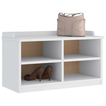 vidaXL Πάγκος διαδρόμου "SANDNES" Λευκό 87x40x50cm Πεύκο ξύλο 1 τεμ.