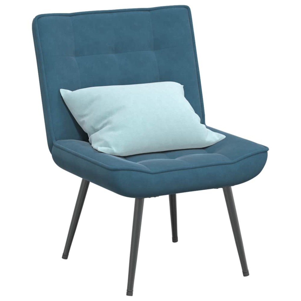 vidaXL Καρέκλα χαλάρωσης μπλε 64x74x84cm Βελούδο 1 τεμ.