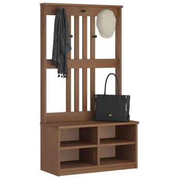 vidaXL Δέντρο χωλ "SANDENS" 87x40x159,5cm Πεύκο μασίφ ξύλο