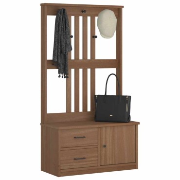 vidaXL Δέντρο χωλ "SANDENS" 87x40x159,5cm Πεύκο μασίφ ξύλο