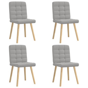 vidaXL Καρέκλες τραπεζαρίας 4 τεμ. Cloud Grey Fabric 45x54x86 cm