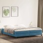 vidaXL Κρεβάτι Boxspring χωρίς Στρώμα Σκούρο Μπλε 200x220 εκ Βελούδινο