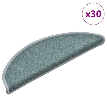 vidaXL Πατάκια για σκάλες 30 τεμάχια Μπλε 56x17x3 εκ.