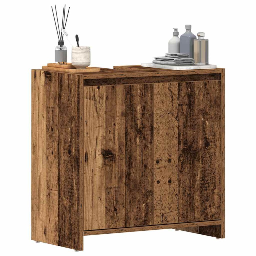 vidaXL Ντουλάπι Νιπτήρα Μπάνιου Παλιό Ξύλο 60x33x60 εκ 1 τεμ.