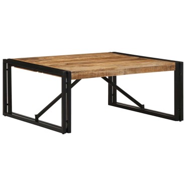 vidaXL Τραπεζάκι σαλονιού 80x80x35cm Στερεό ακατέργαστο ξύλο Mango 1 τεμ.