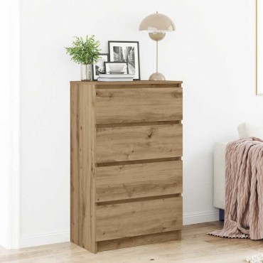 vidaXL Μπουφές Τεχνίτης Δρυς 60x35x98,5cm Ξύλο μηχανής 1 τεμ.