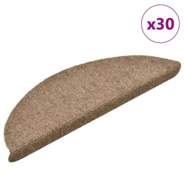 vidaXL Πατάκια Σκάλας Αυτοκόλλητα 30 τεμ. Κρέμα 56 x 17 x 3 εκ.