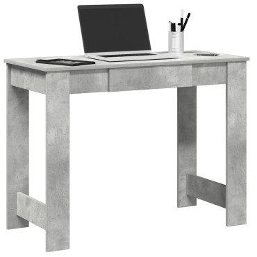 vidaXL Γραφείο Γκρι του Σκυροδέματος 100x45x75cm από Μοριοσανίδα 1 τεμ.