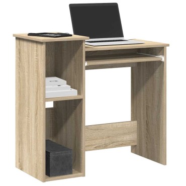 vidaXL Γραφείο με Ράφια Sonoma Δρυς 110x45x157cm από Μοριοσανίδα 1 τεμ.