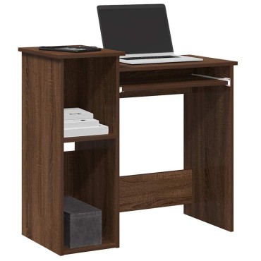 vidaXL Γραφείο με Ράφια Καφέ Δρυς 184x40x78cm Επεξεργασμένο Ξύλο 1 τεμ.