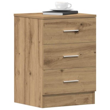 vidaXL Κομοδίνα 2 τεμ. τεχνίτης Δρυς 38x35x55cm από Επεξεργ Ξύλο